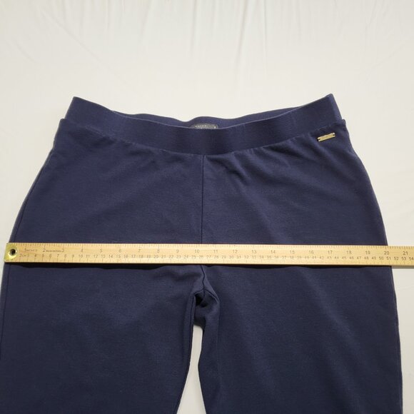 Tahari Womens Leggings Pants 1X Pull On Elastic Waist Stretch Navy Blue - Picture 11 of 16